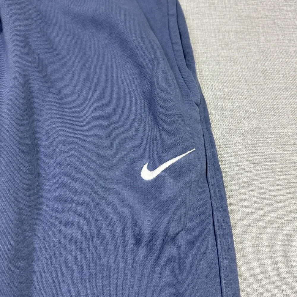 Nike Sweatpants Mens L Blue Fleece Jogger Drawstring Pockets‎ Swoosh 31in